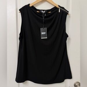 DKNY Black Sleeveless Top